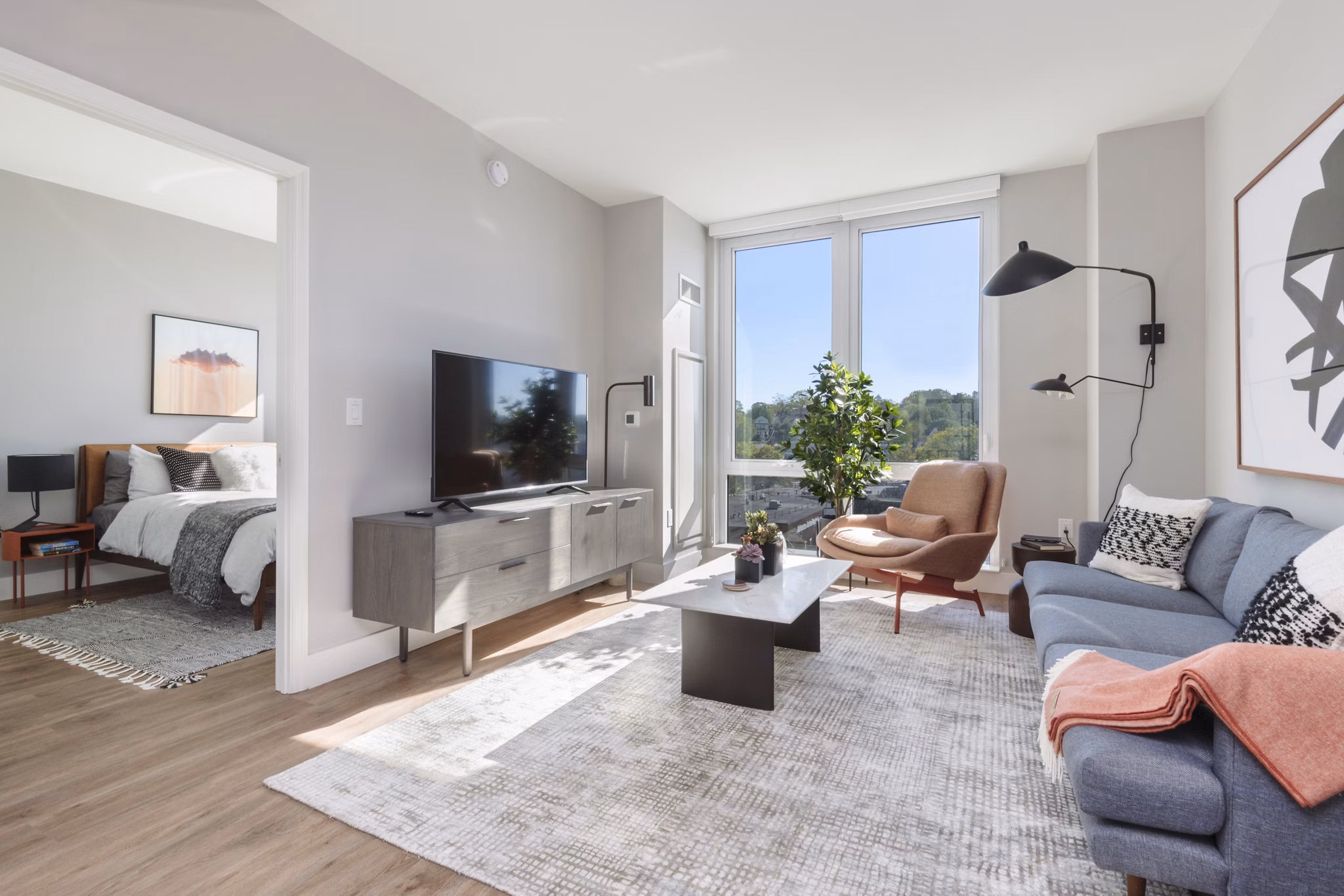living room at Continuum 57 Apartments