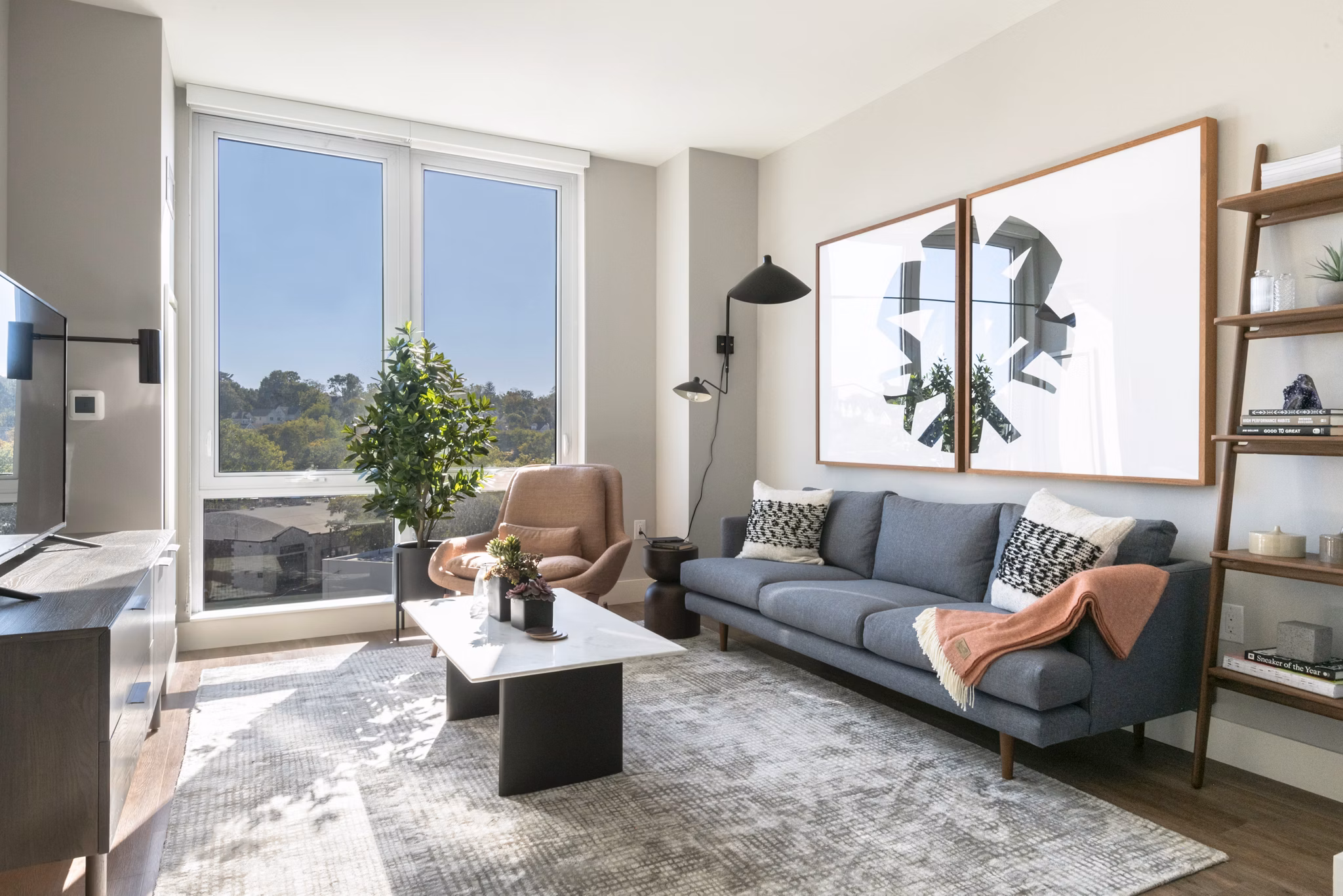 living room at Continuum 57 Apartments