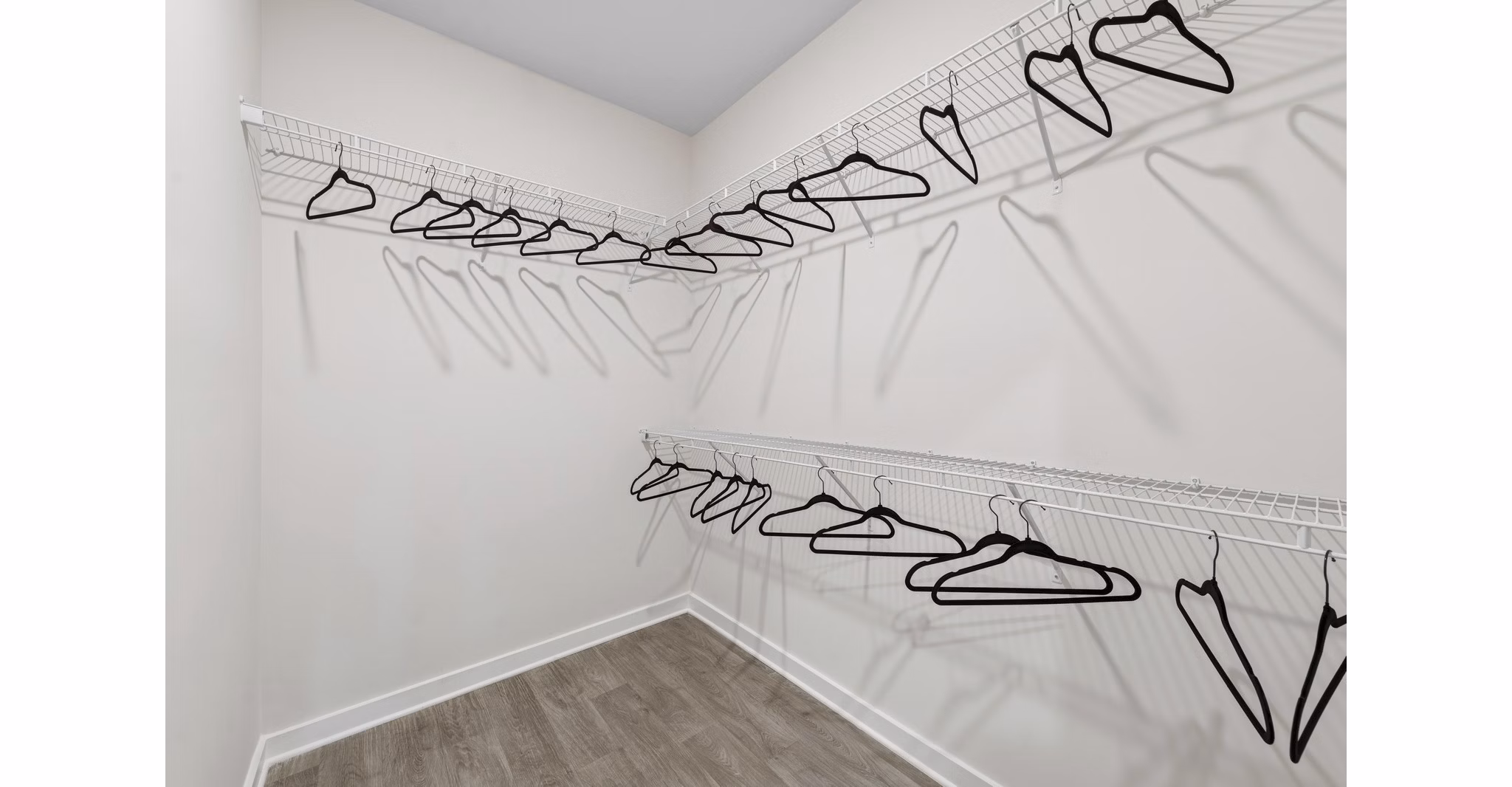 bedroom closet at Cottages at Ridgefield Apartment Homes