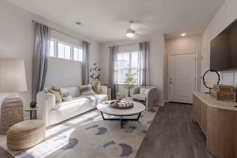 living room at Cottages at Ridgefield Apartment Homes