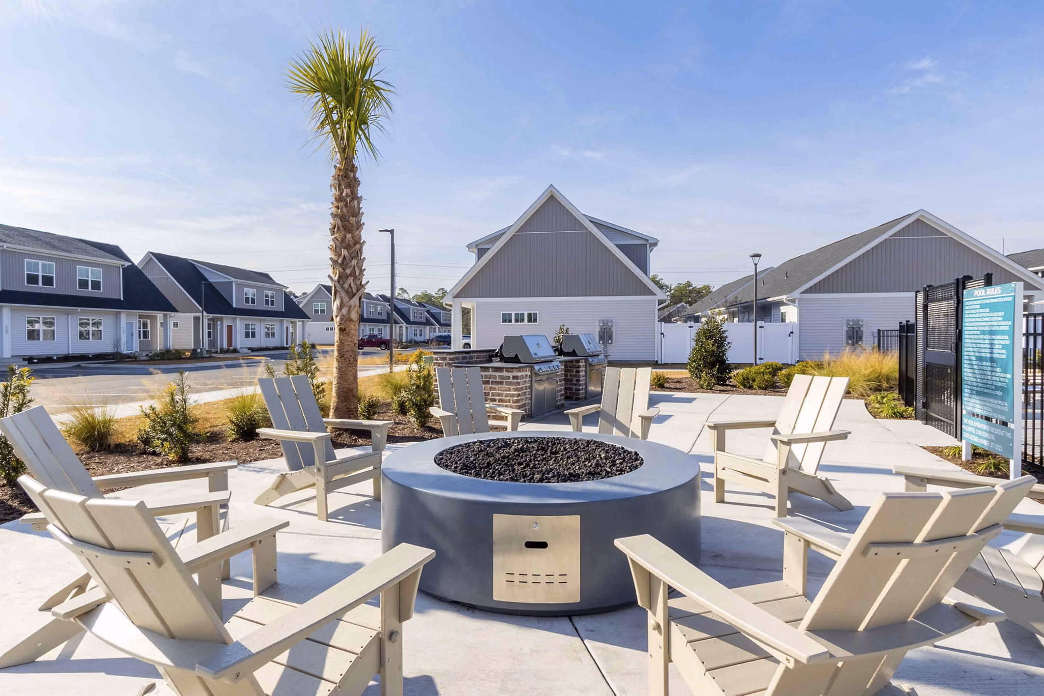 patio at Cottages at Ridgefield Apartments
