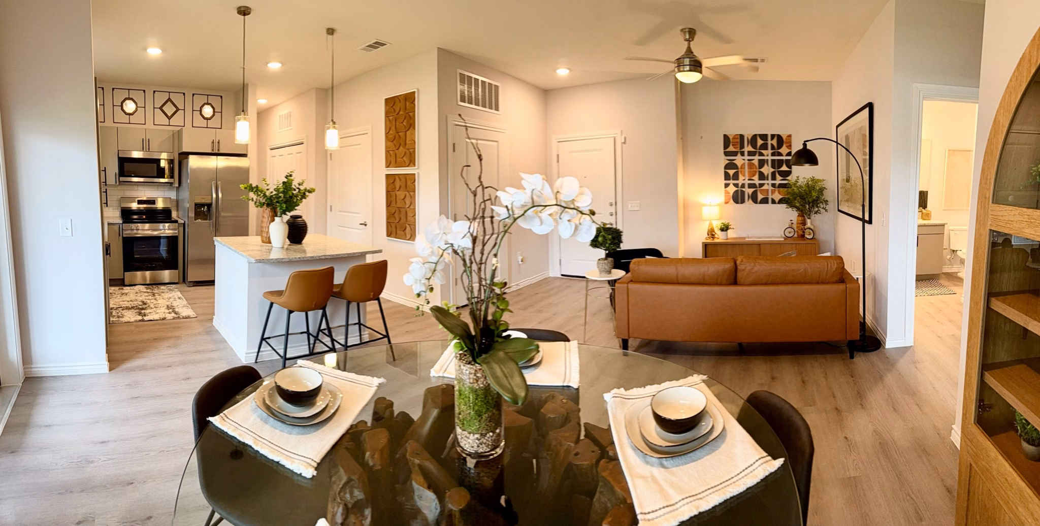 living room at Arbor Rose at Porter Apartments