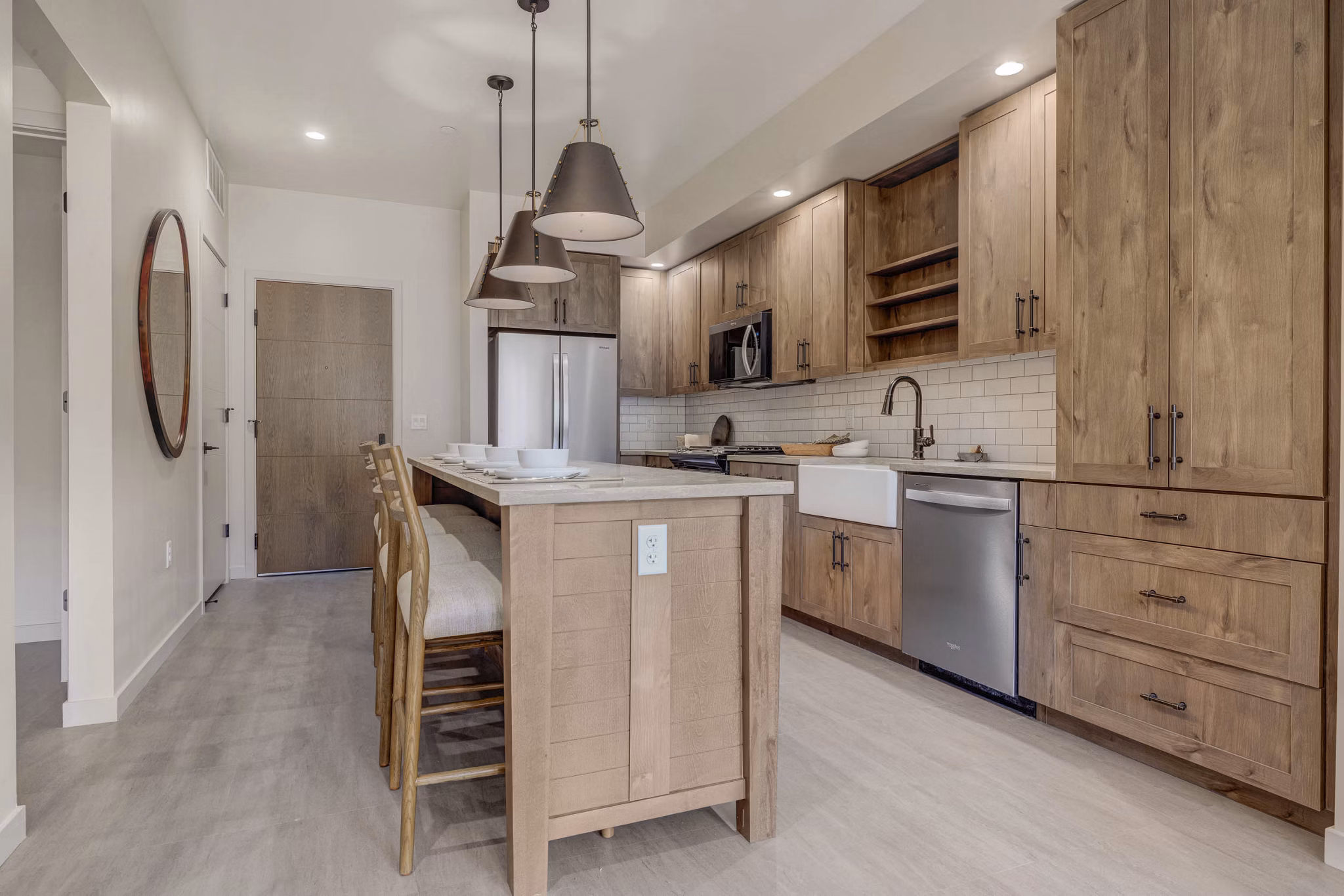 Kitchen at Sanctuary Apartments