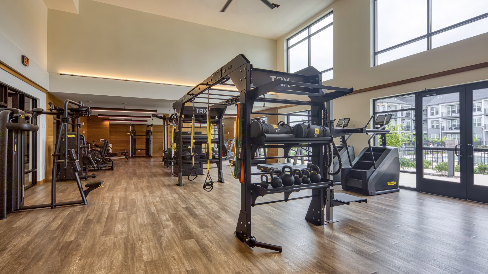 fitness center at Ainsworth Apartments