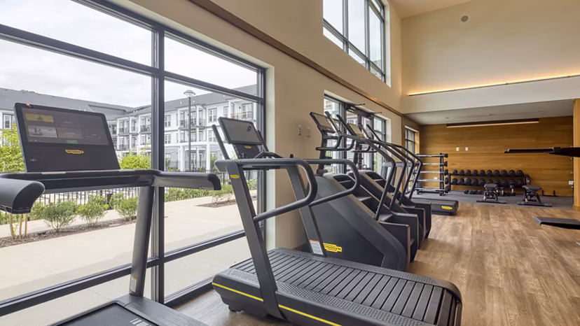 fitness center at Ainsworth Apartments