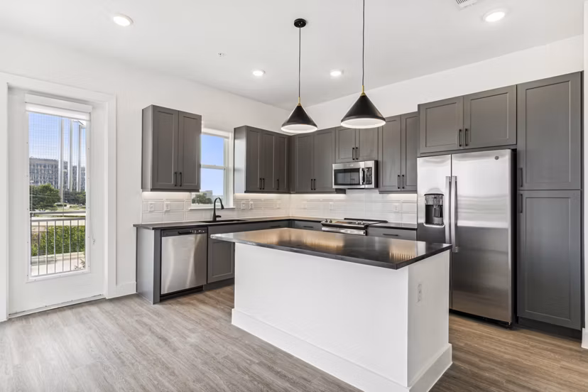 kitchen at Ovation at Galatyn Park Apartments