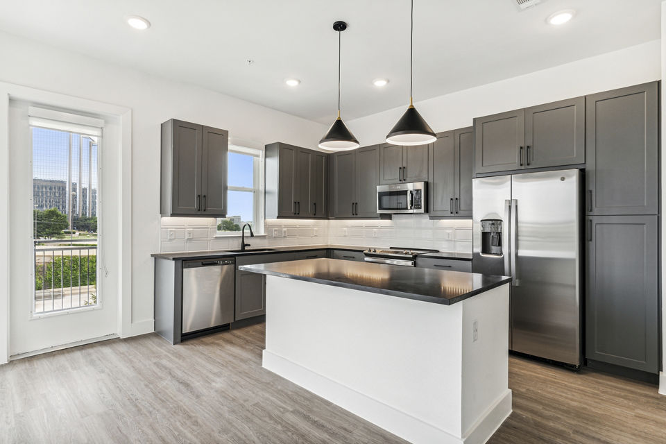 kitchen at Ovation at Galatyn Park Apartments