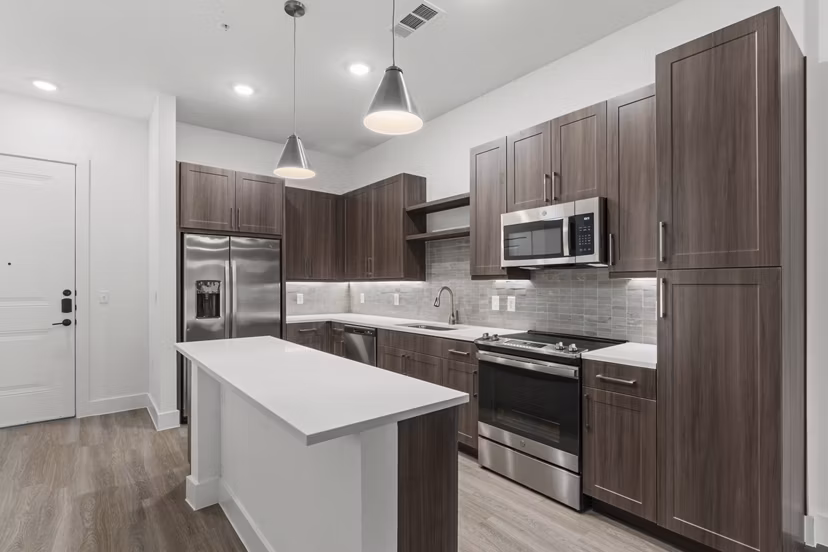 kitchen at Ovation at Galatyn Park Apartments