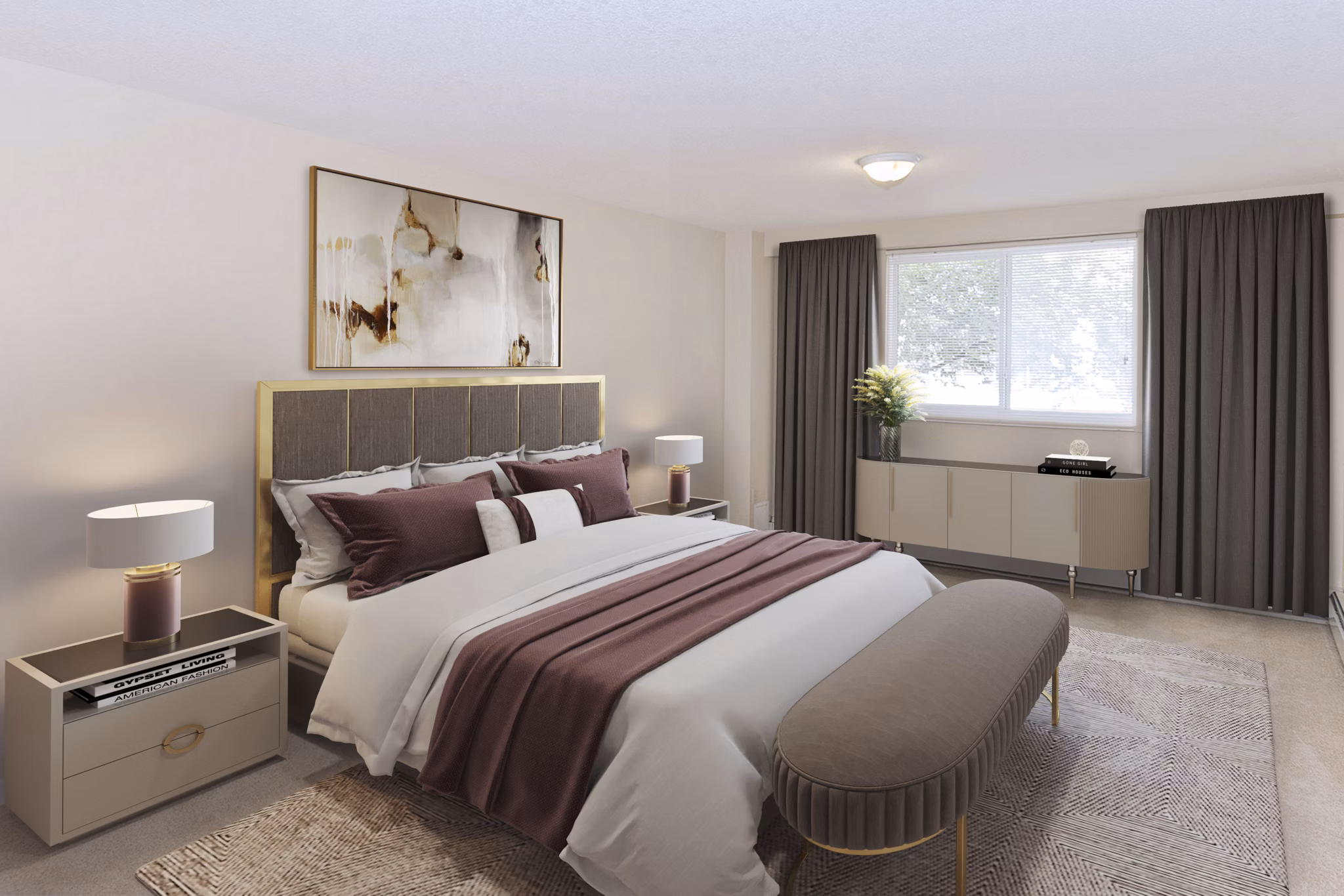 bedroom at Elbow Tower Apartments