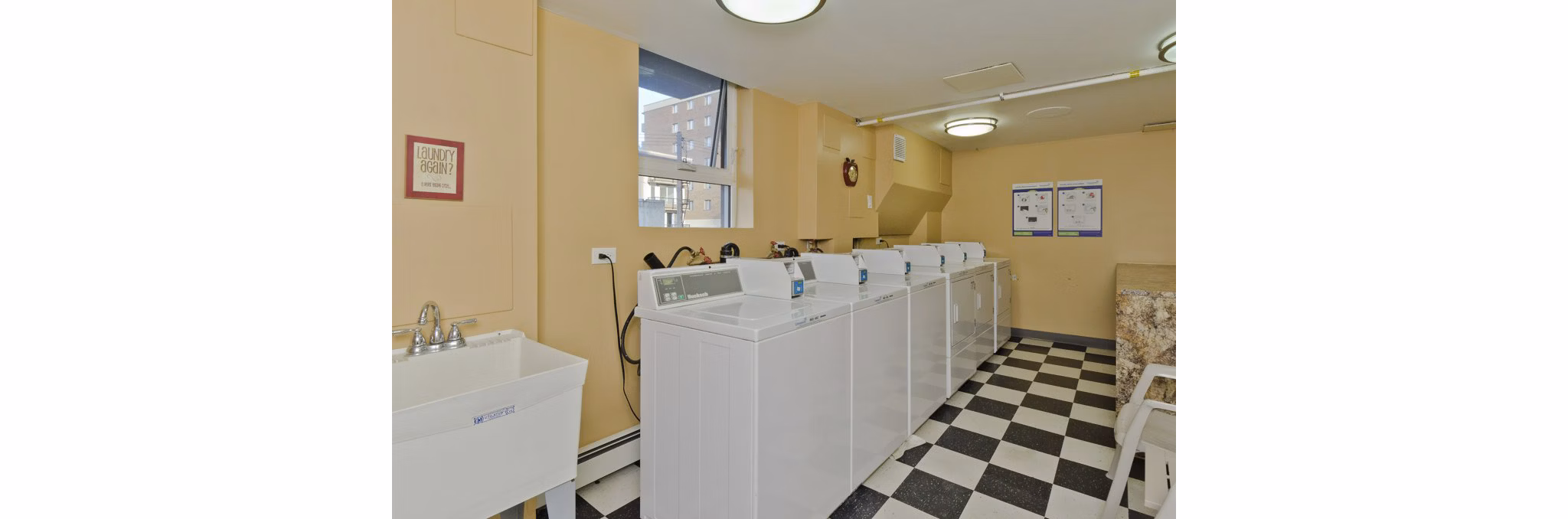 laundry facility at River Heights Apartments