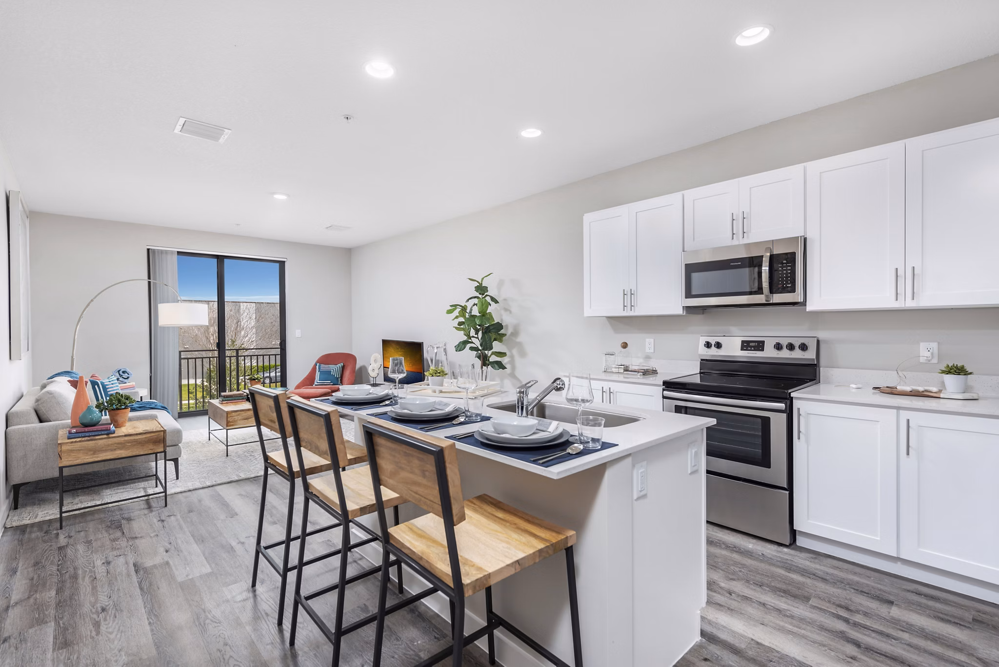kitchen at Pines Garden at City Center Apartments