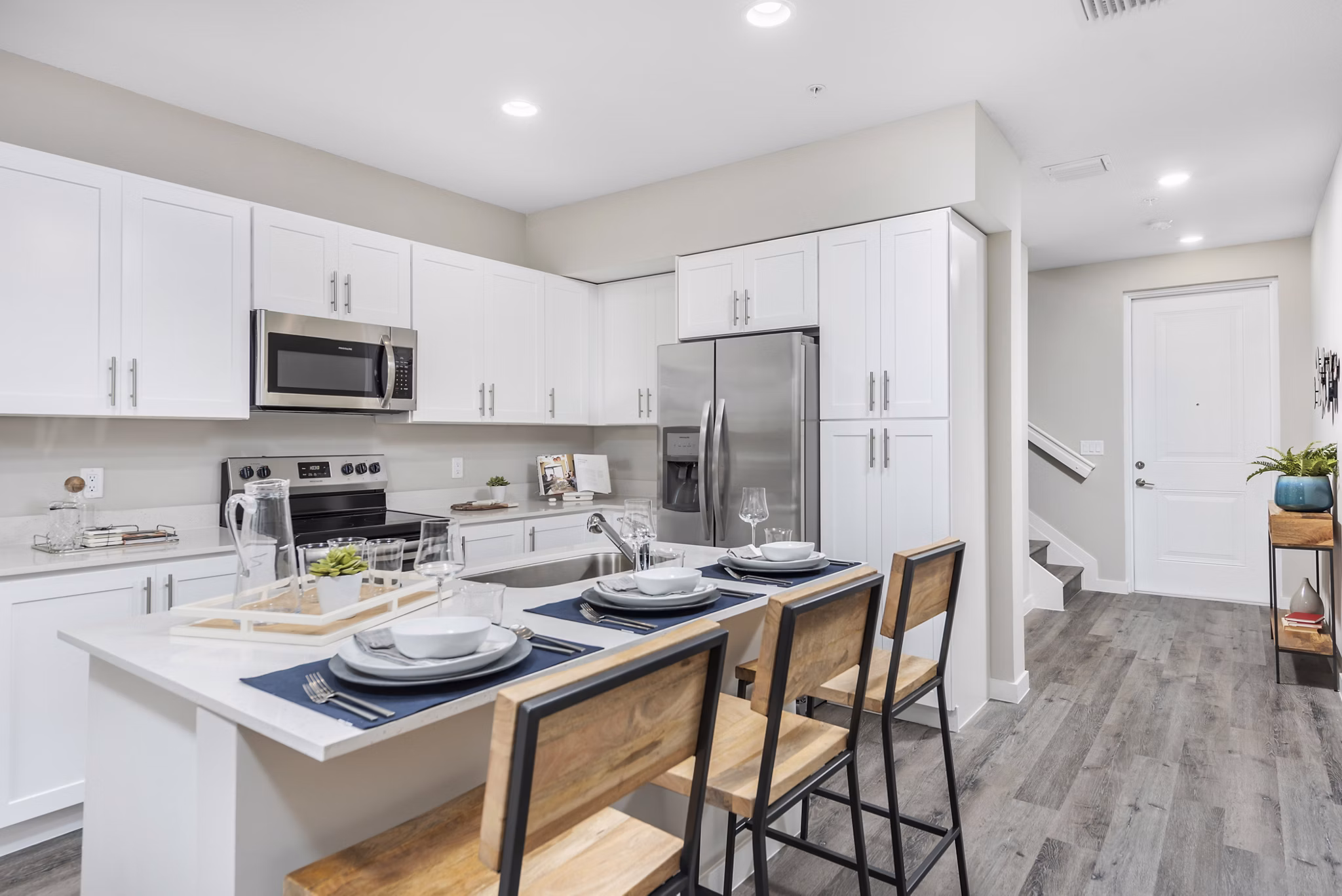 kitchen at Pines Garden at City Center Apartments