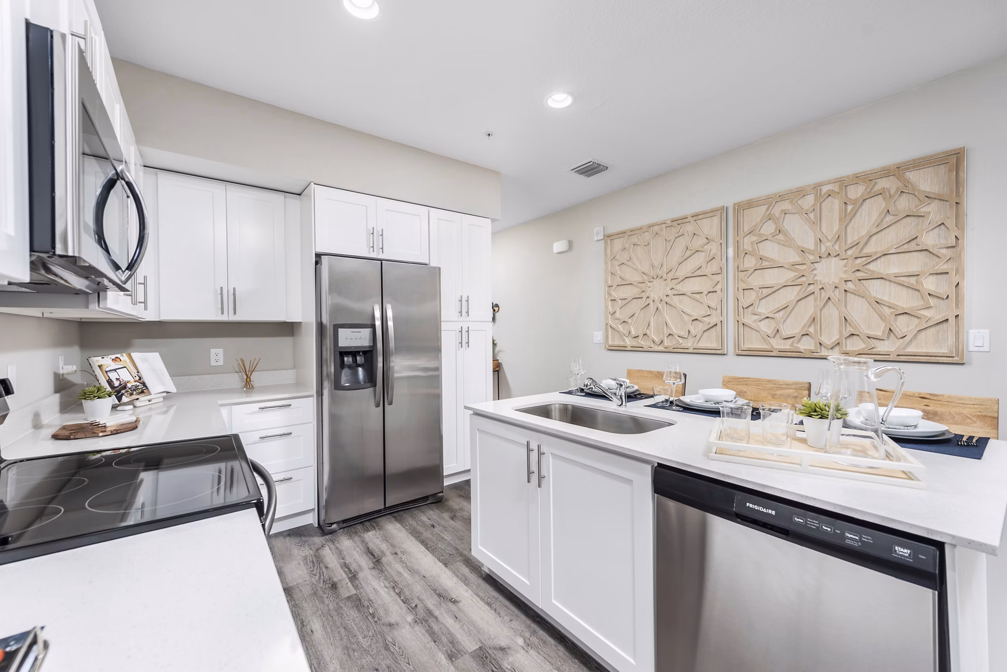 kitchen at Pines Garden at City Center Apartments