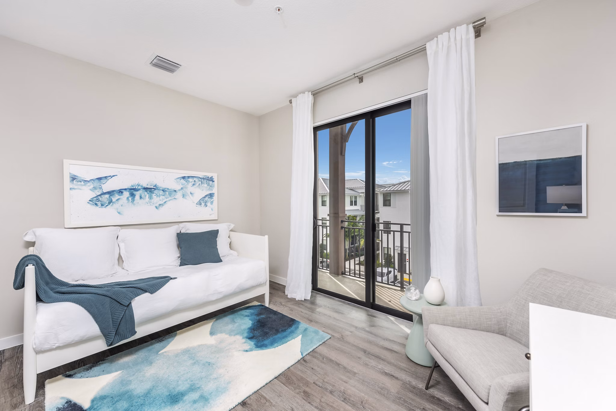 living room at Pines Garden at City Center Apartments