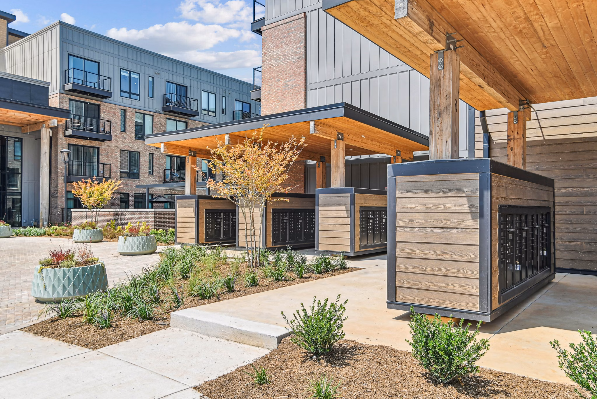 mail room at Trailside NoDa Apartments