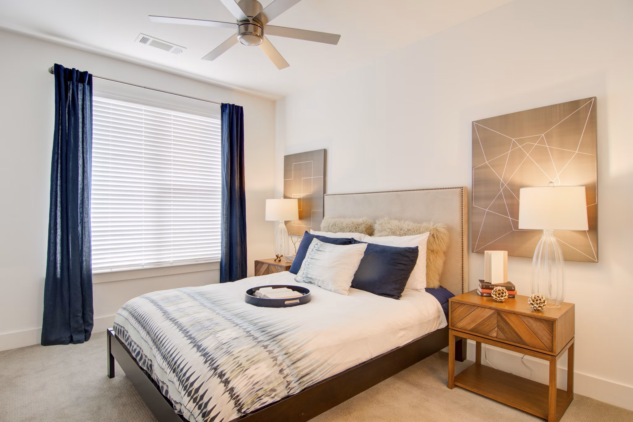 bedroom at Millworks Apartments