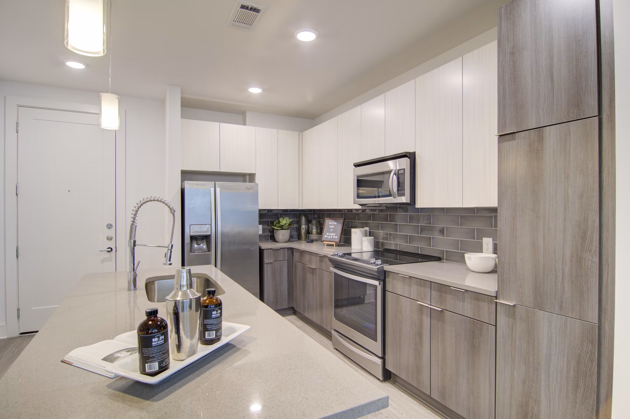 kitchen at Millworks Apartments