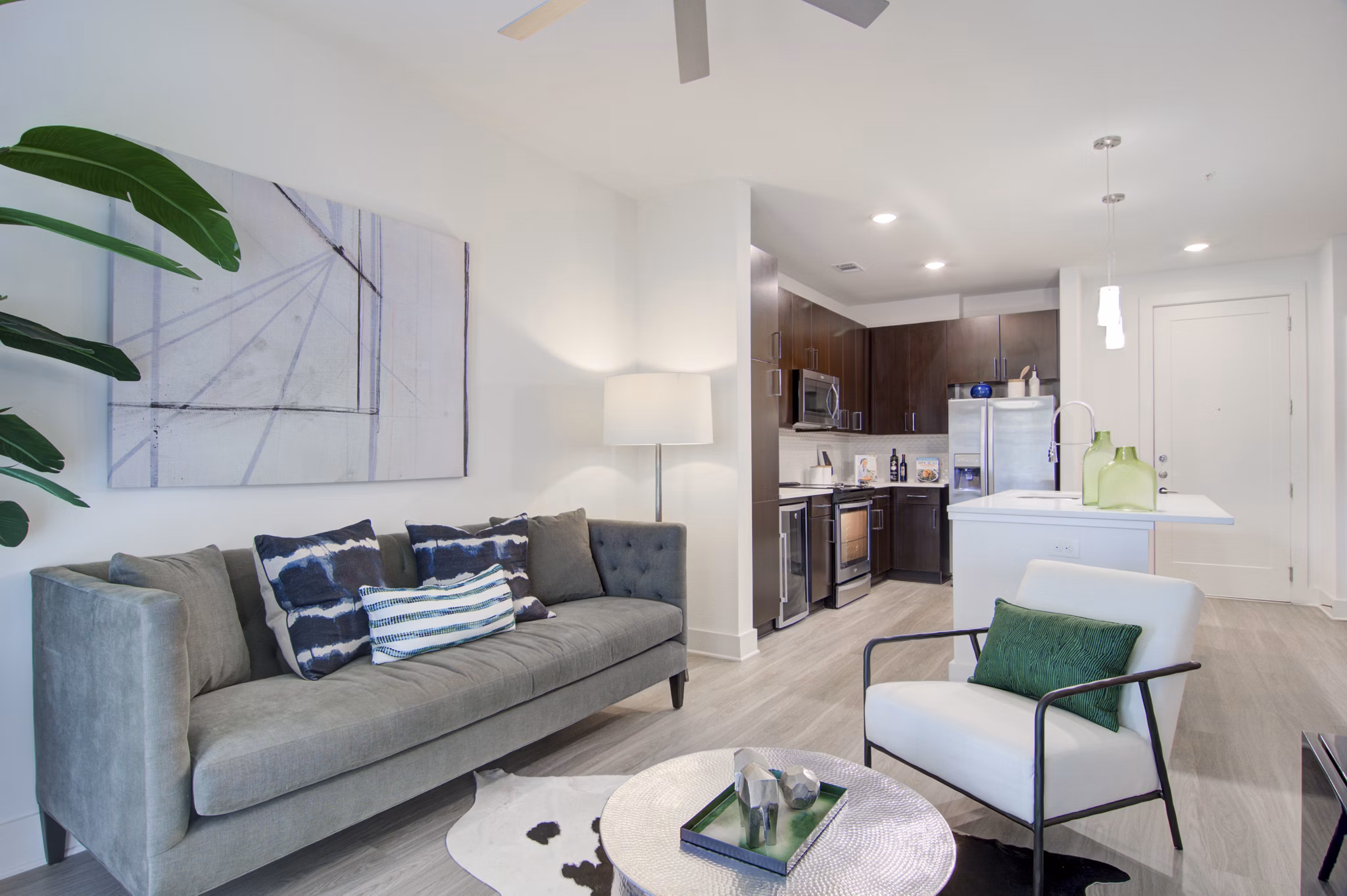 living room at Millworks Apartments