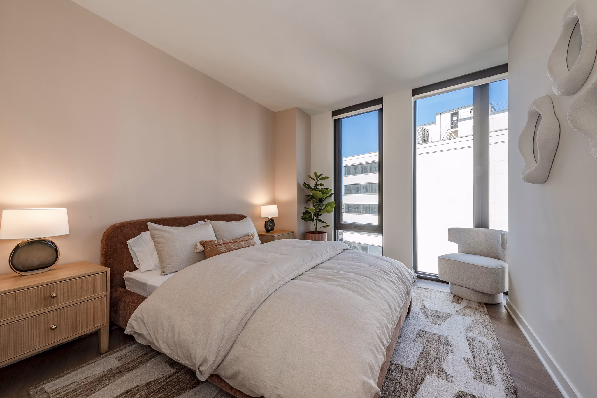 Bedroom at The Charles Apartments