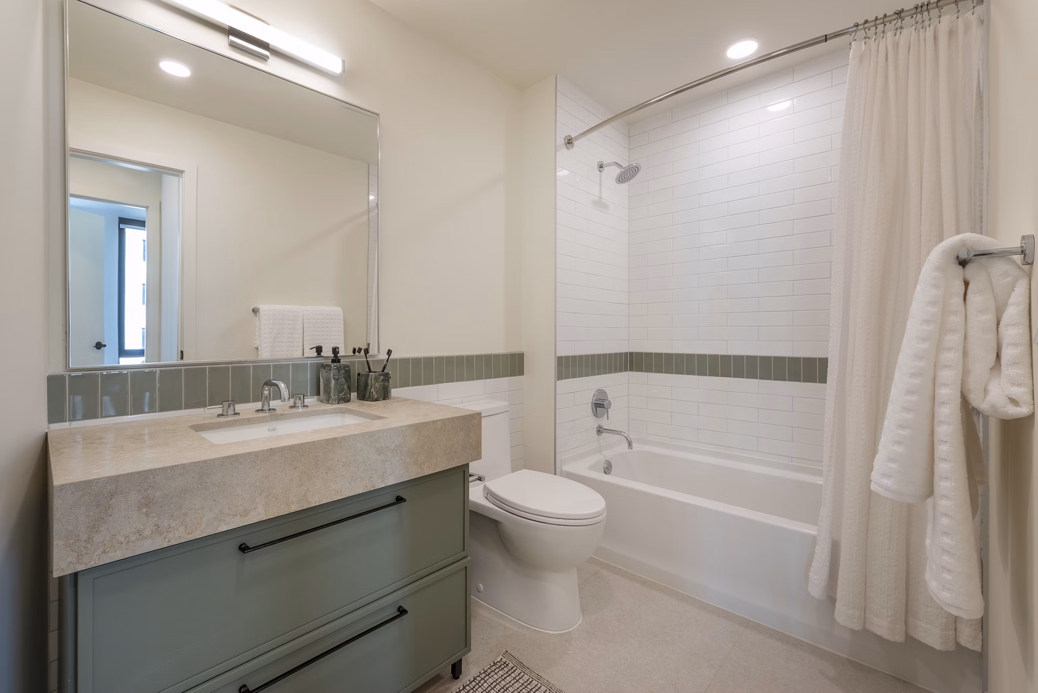 Bathroom at The Charles Apartments