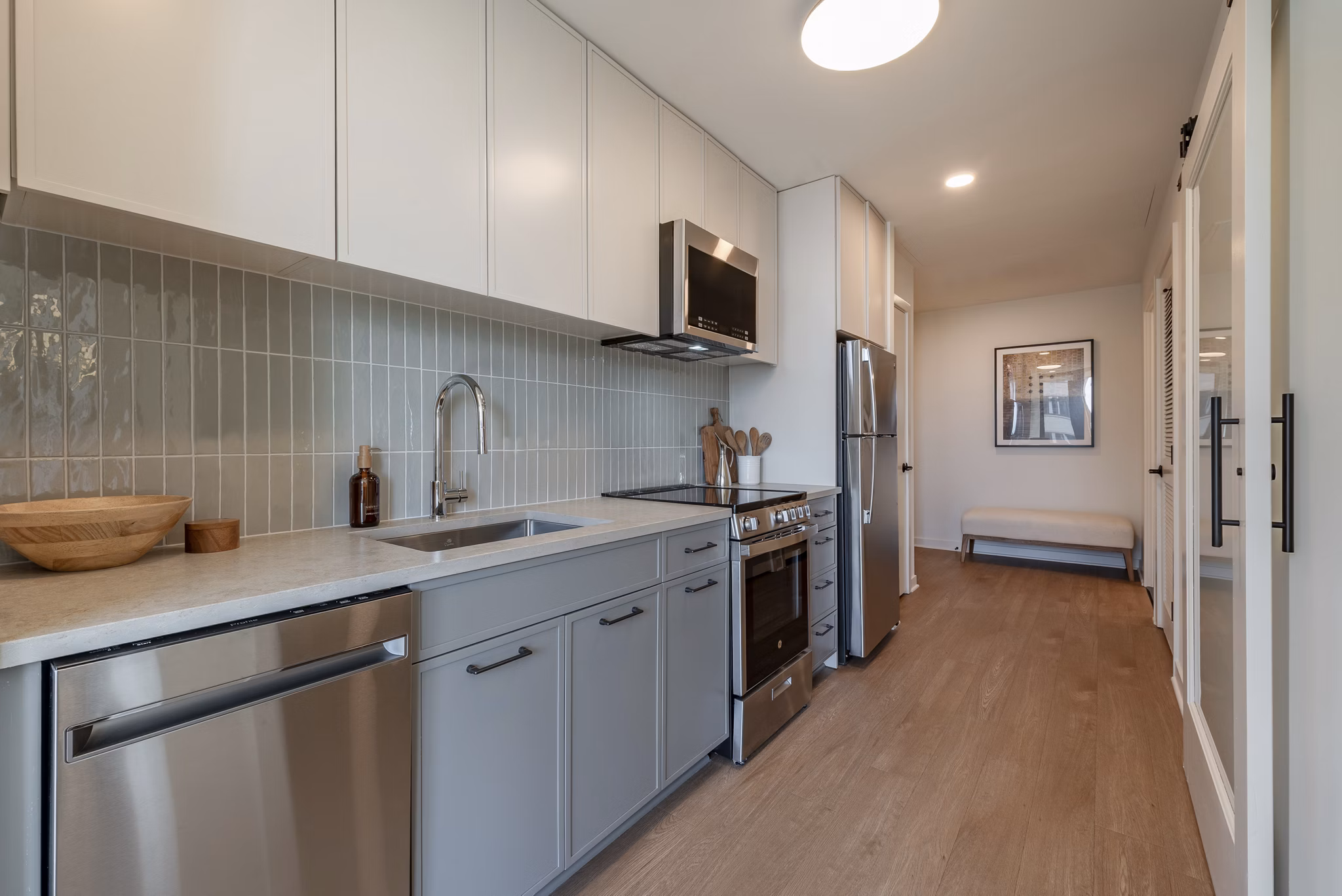 Kitchen at The Charles Apartments
