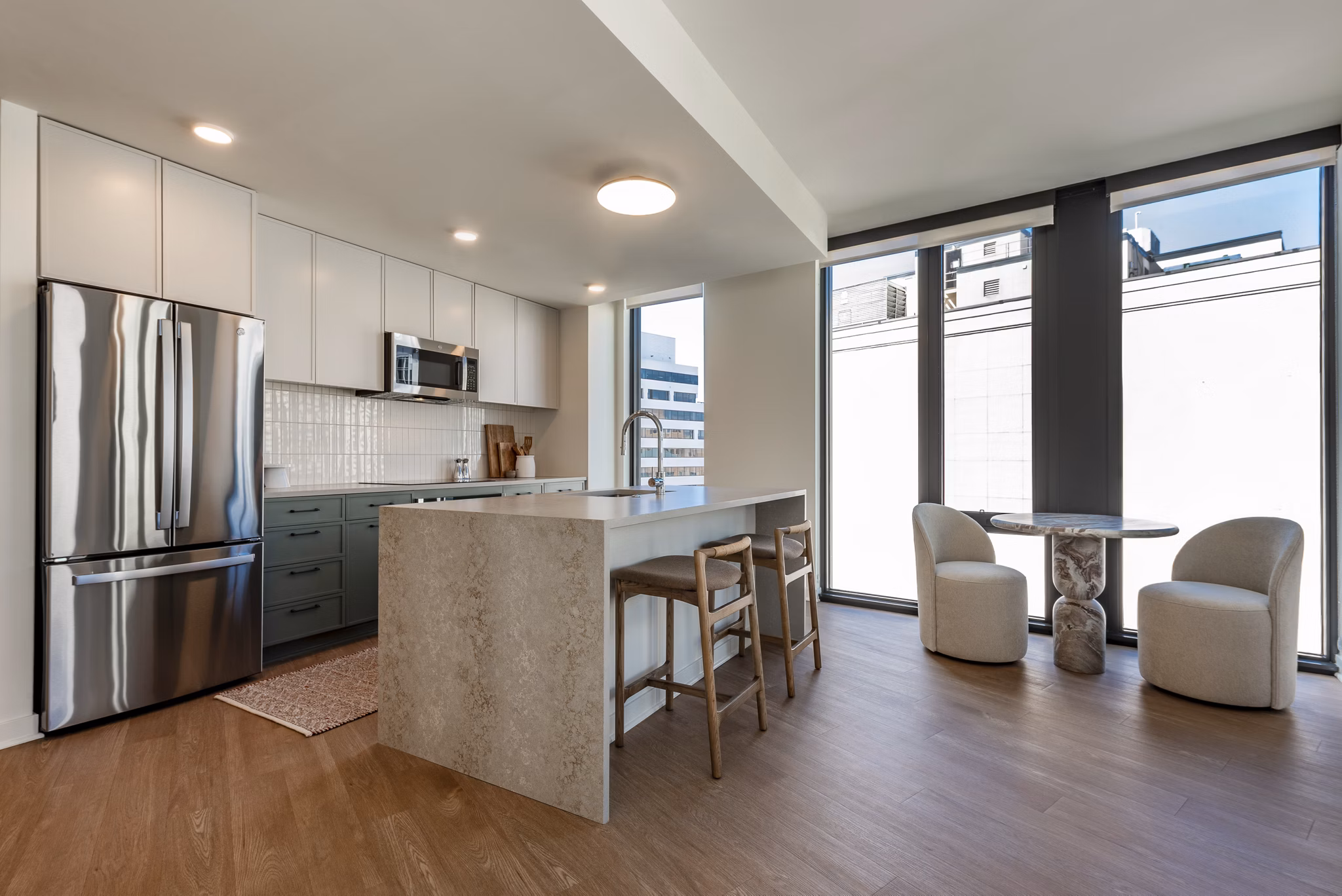 Kitchen at The Charles Apartments