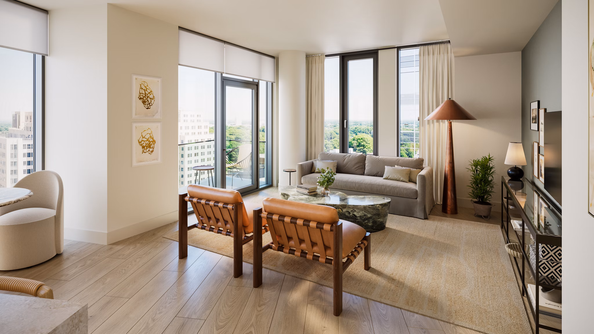 rendering at The Charles Apartments