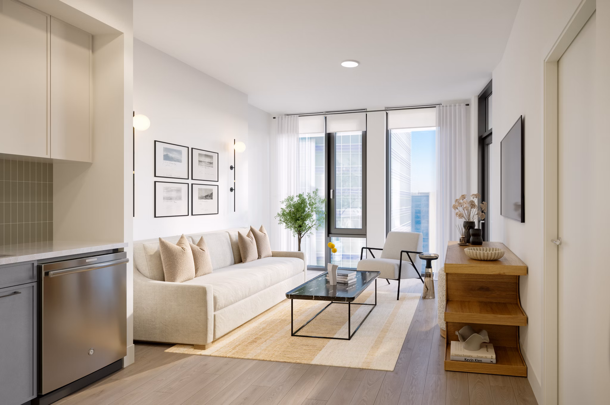 rendering at The Charles Apartments