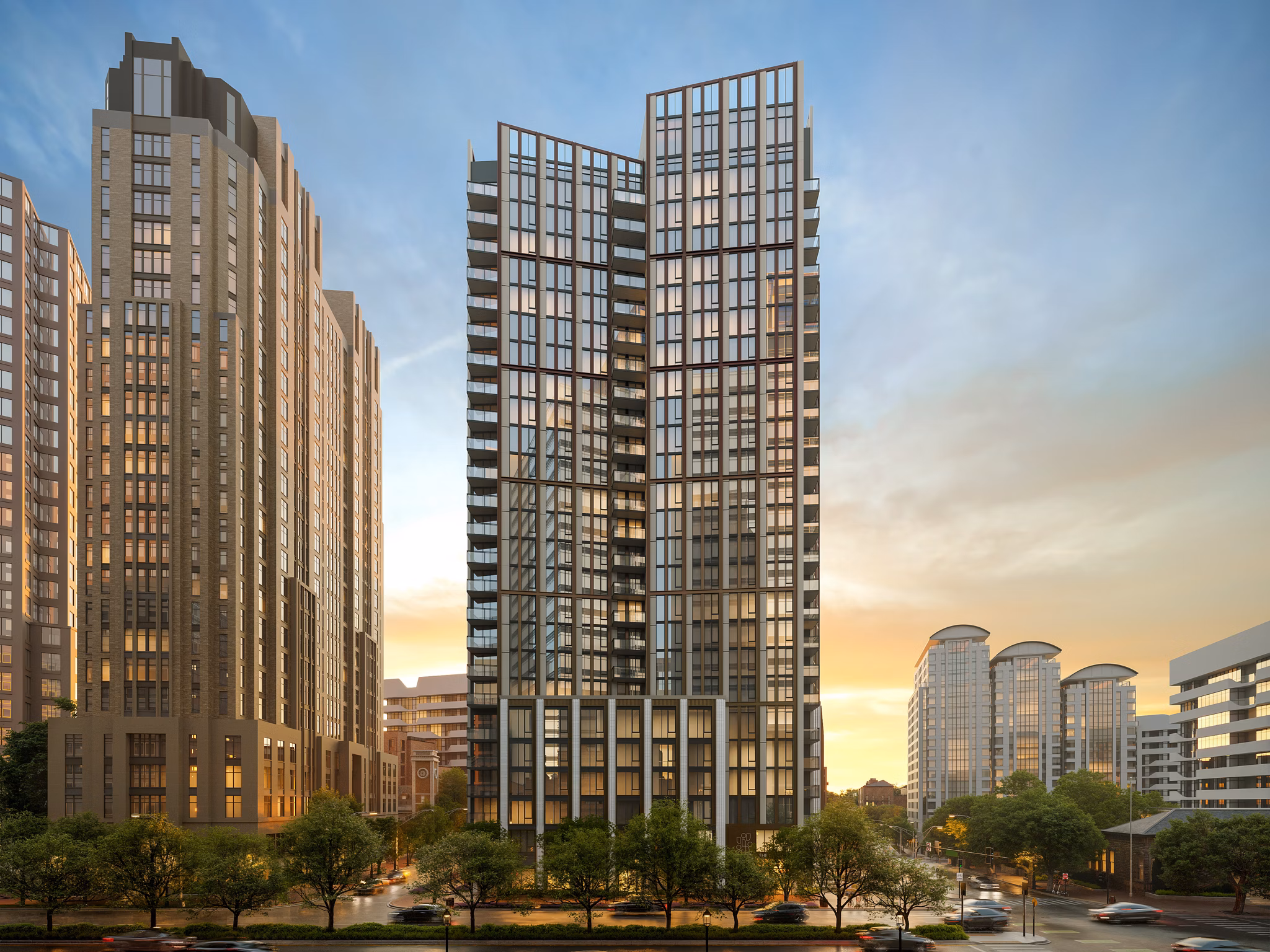 rendering at The Charles Apartments