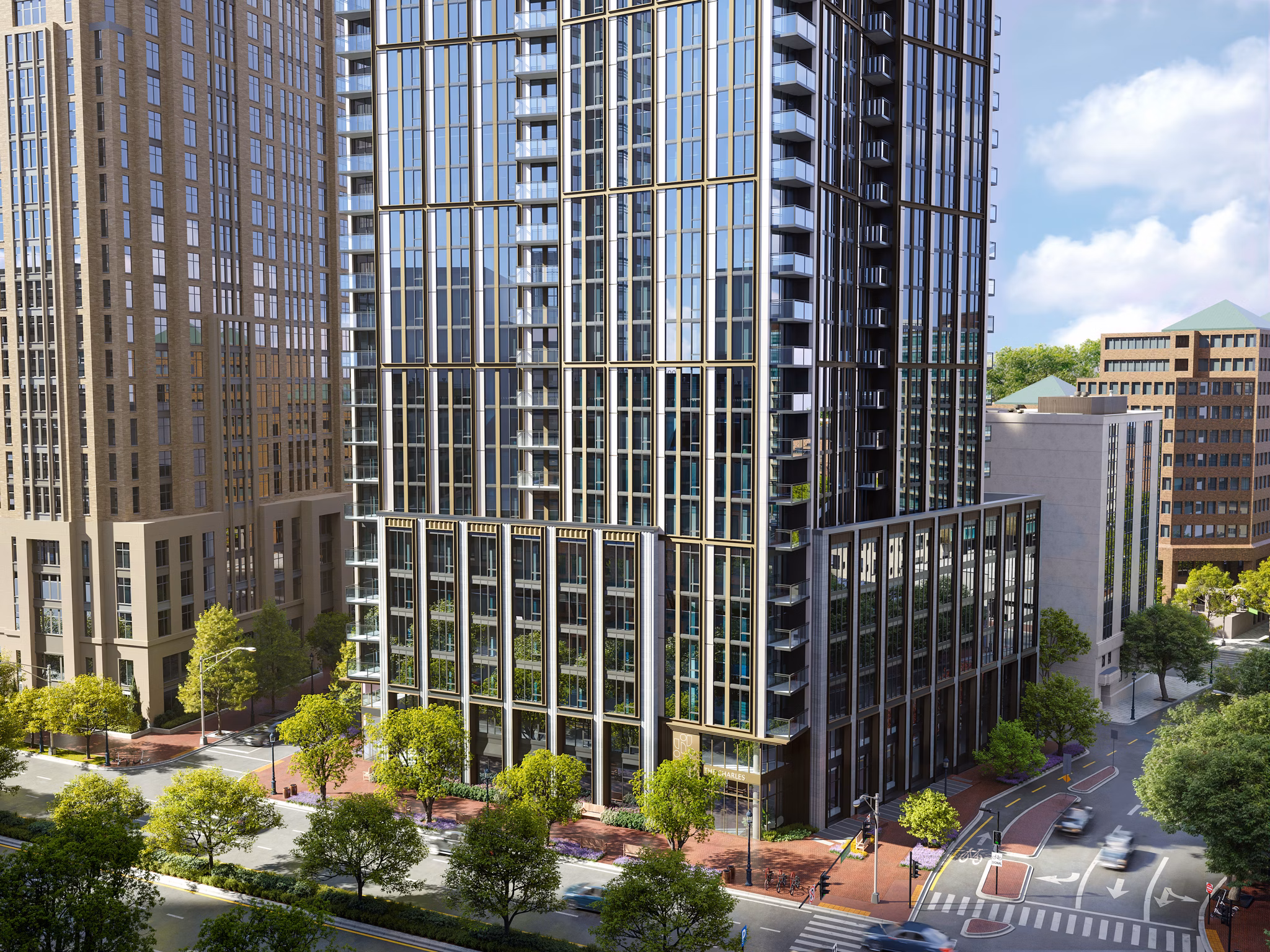 rendering at The Charles Apartments