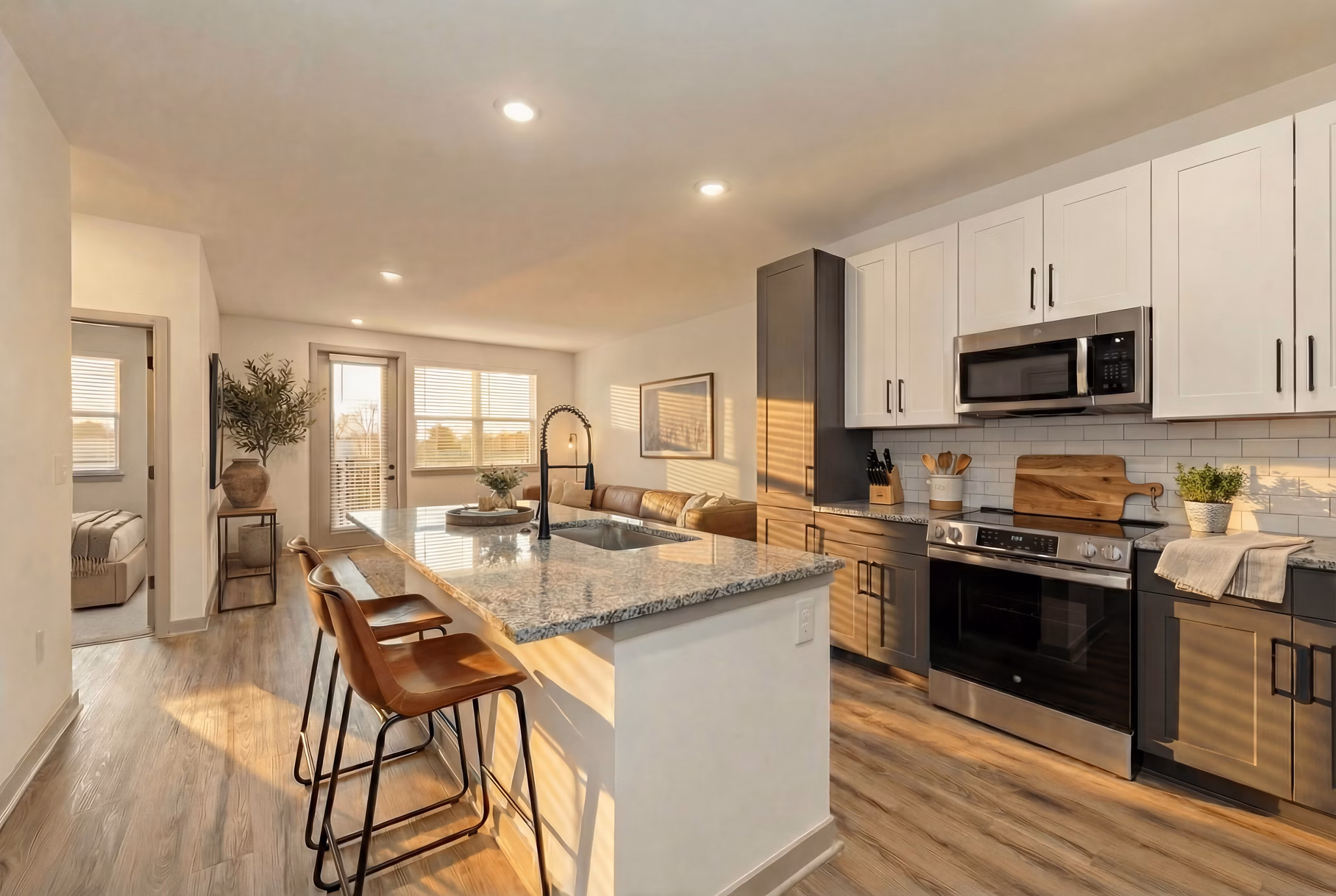 Kitchen at Archer Eastfield Station Apartments