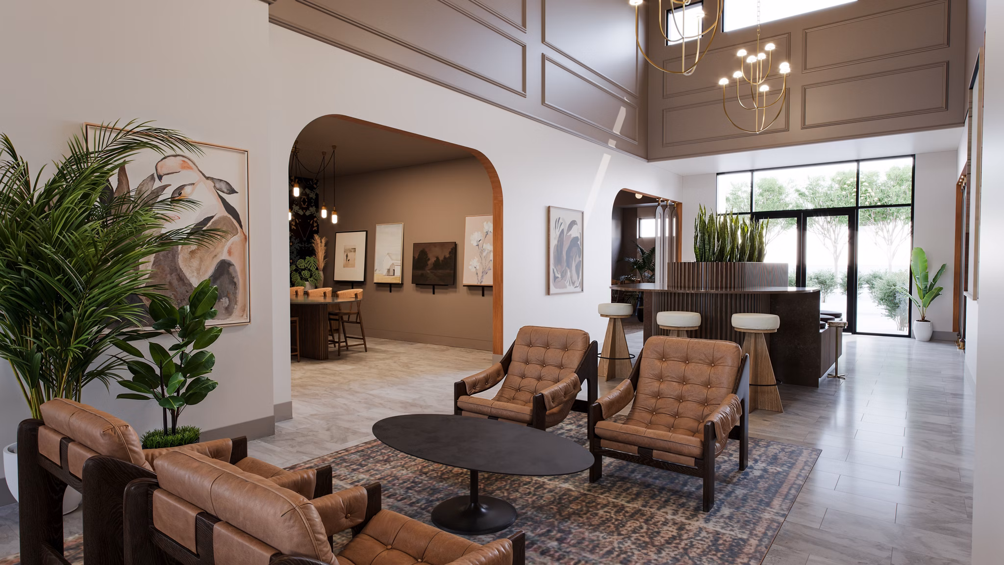 rendering at Archer Apartments