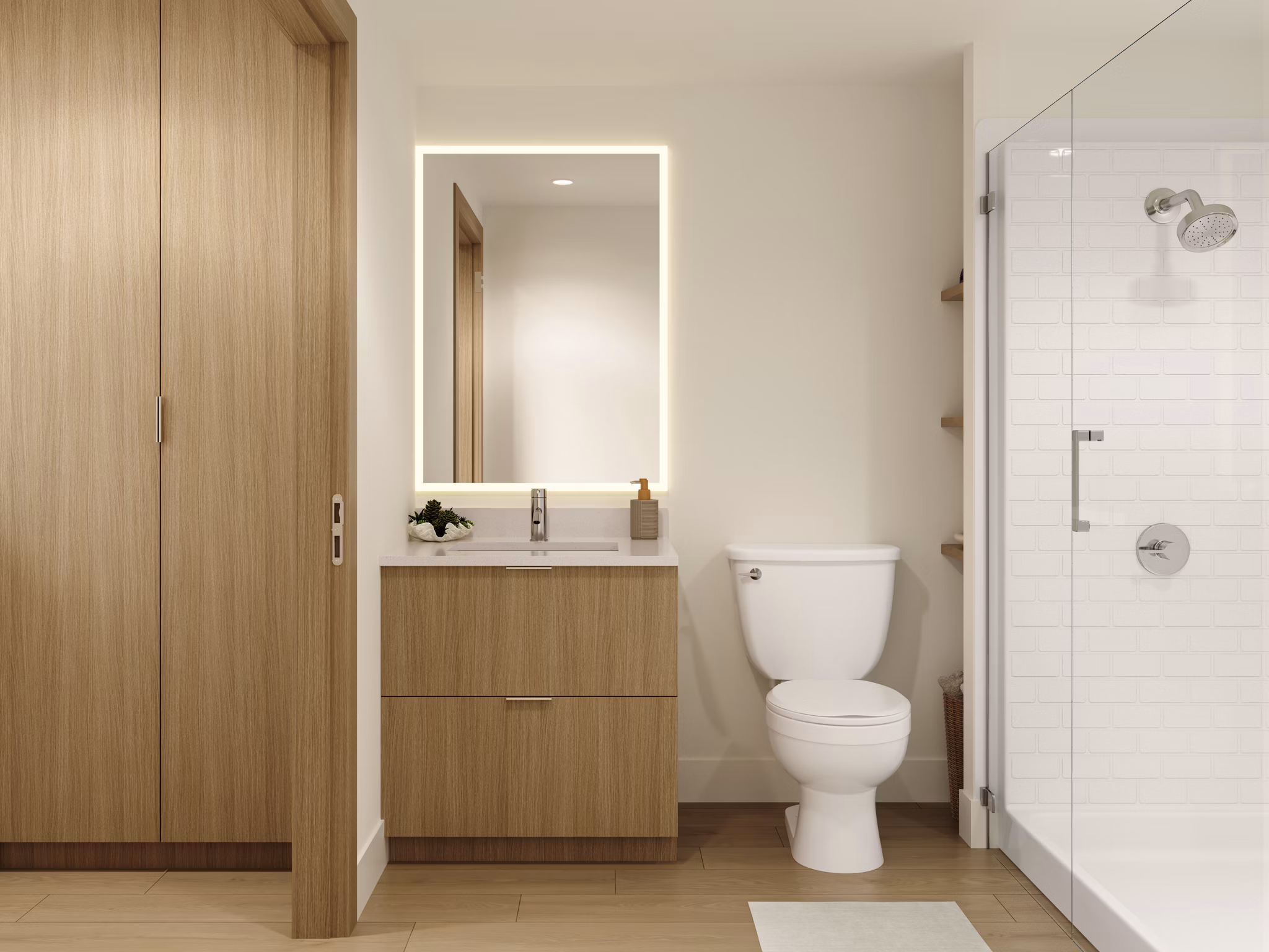 bathroom at 222 North City Apartments 