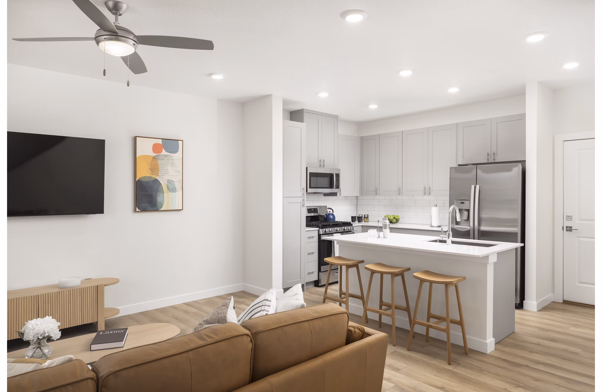 living room at The Selby Apartments