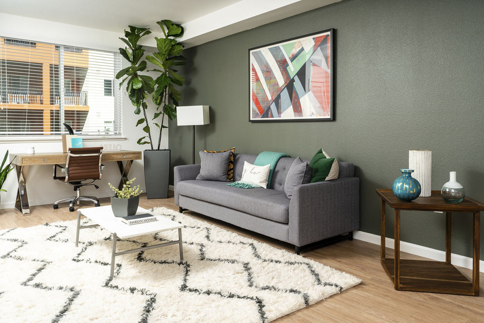 living room at 22821 Apartments