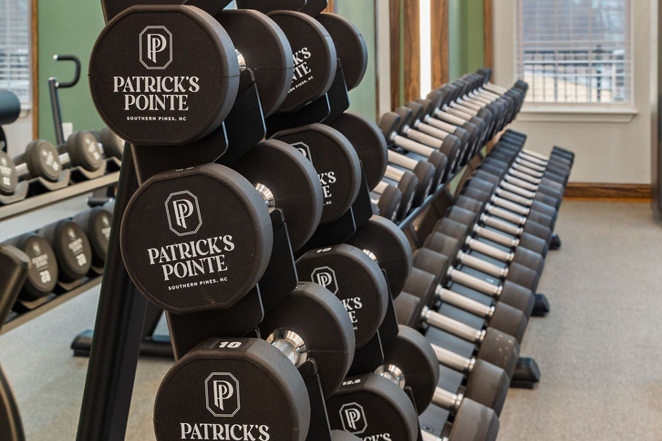 fitness center at Patrick's Pointe Apartments