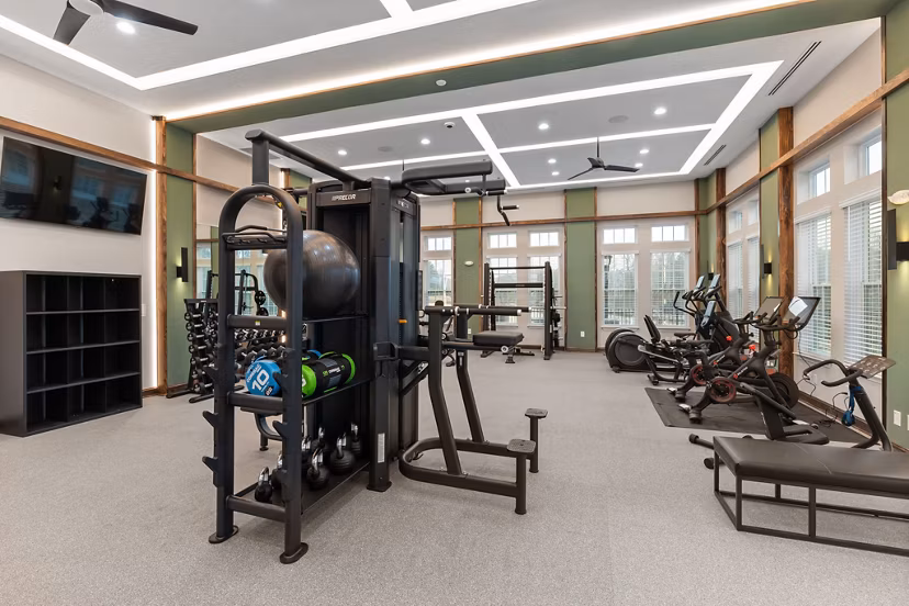 fitness center at Patrick's Pointe Apartments