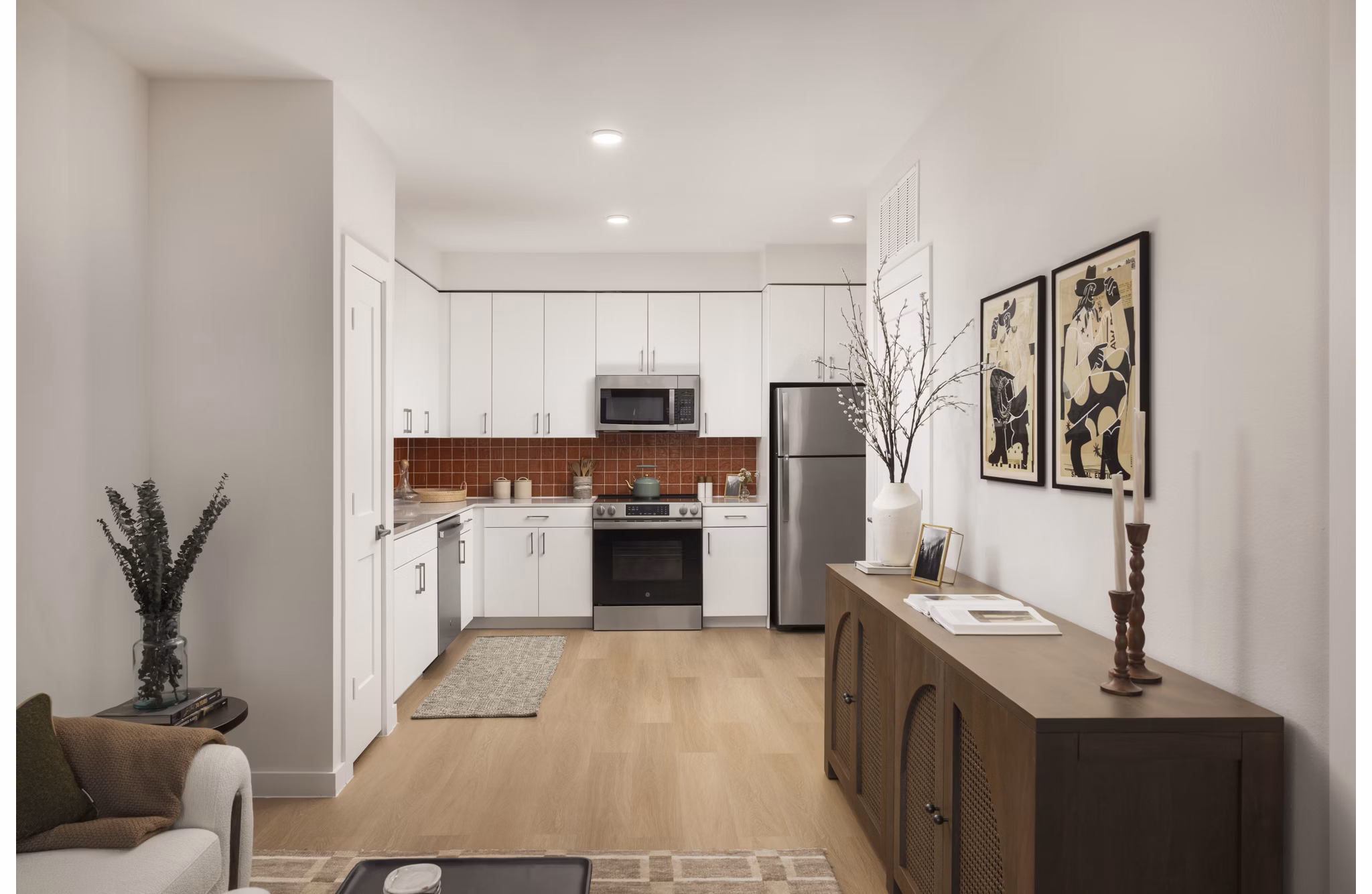 Kitchen at Odell Apartments