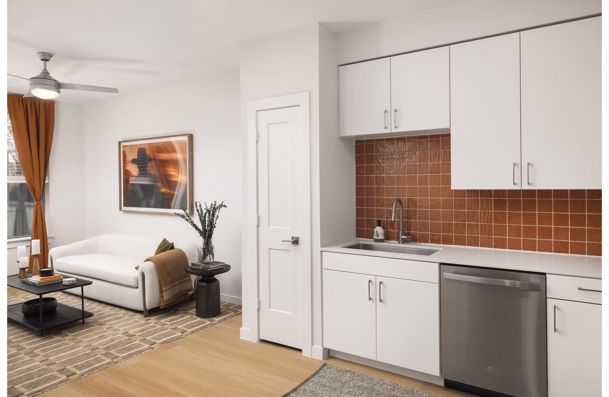 Kitchen at Odell Apartments