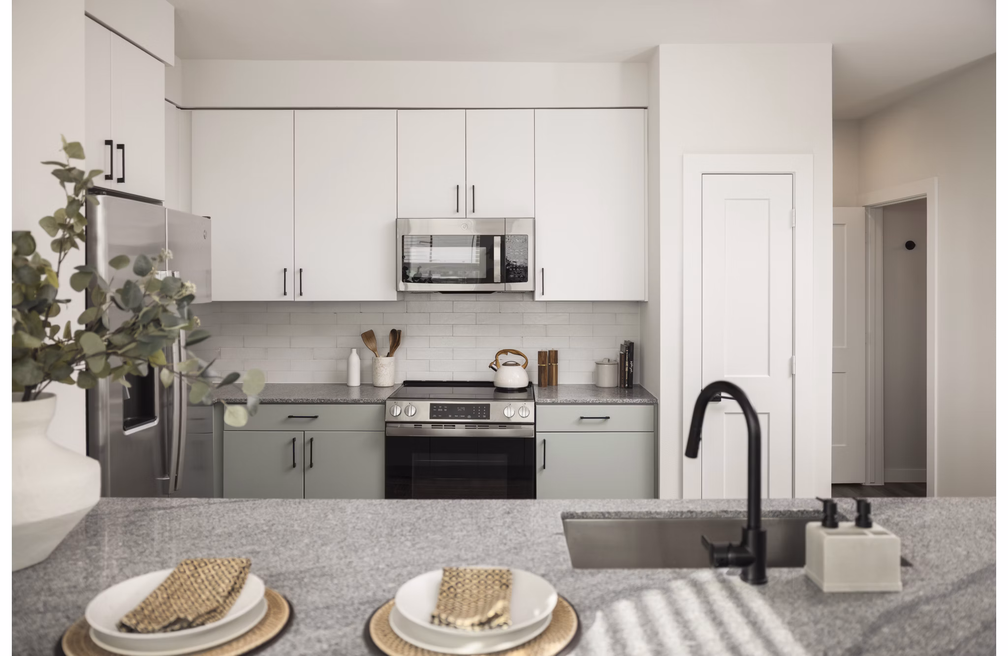 Kitchen at Odell Apartments