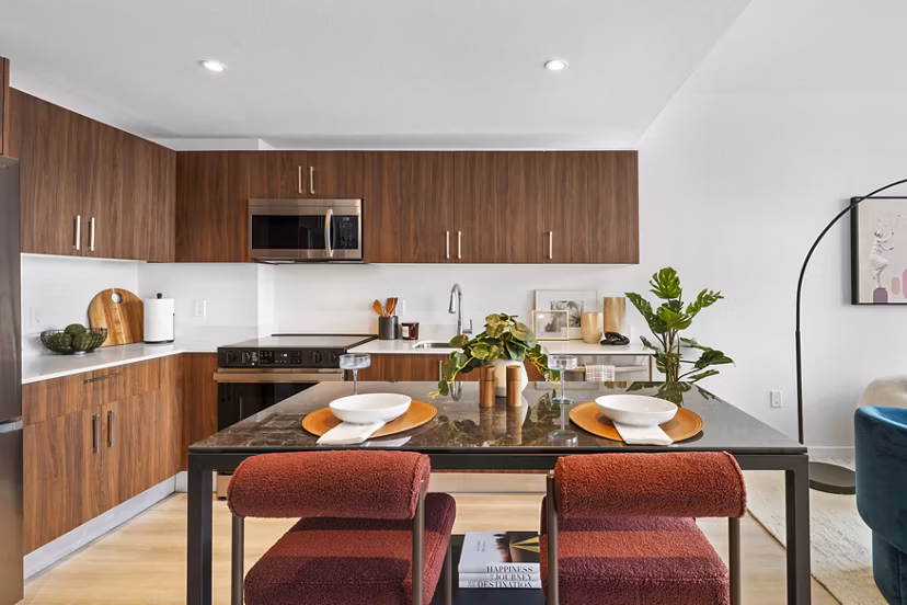 dining room at Centro City Apartments