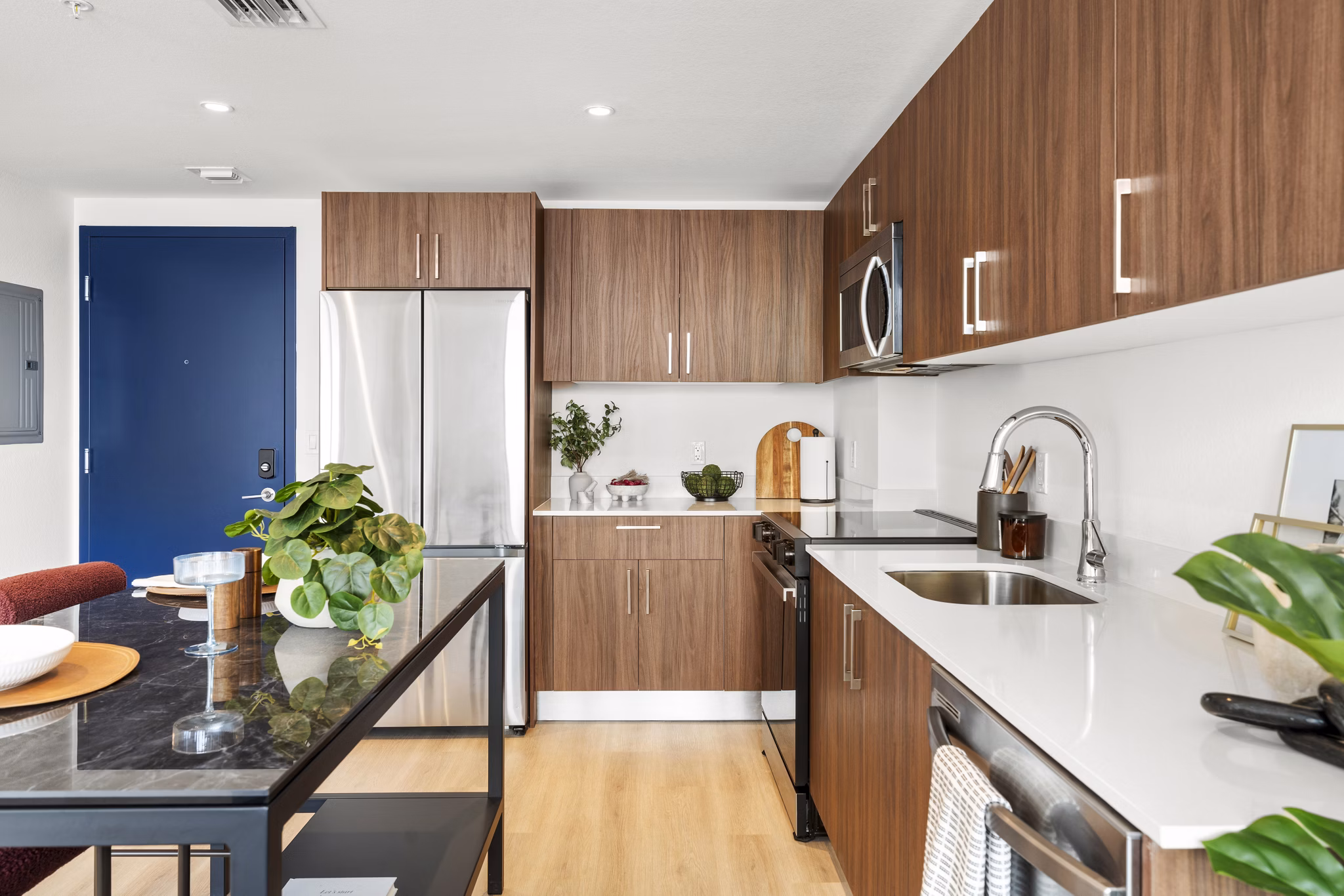 kitchen at Centro City Apartments
