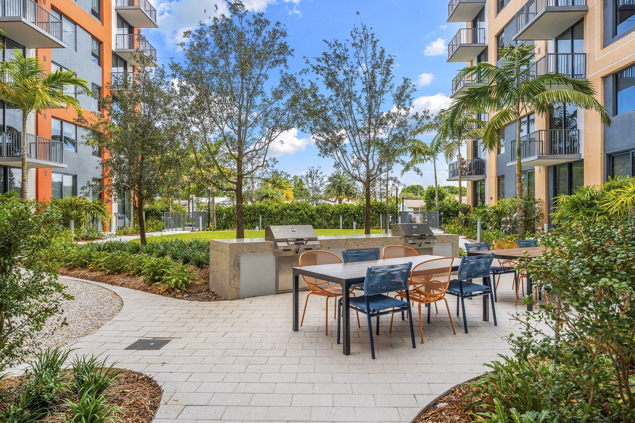 grill area at Centro City Apartments