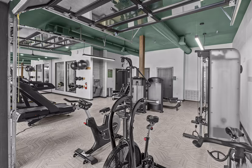 fitness center at Cleo Apartments