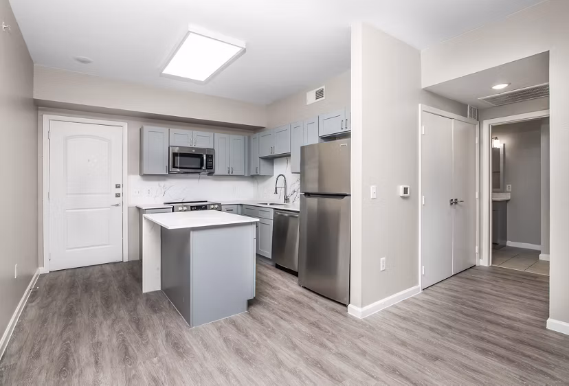 kitchen at Cleo Apartments
