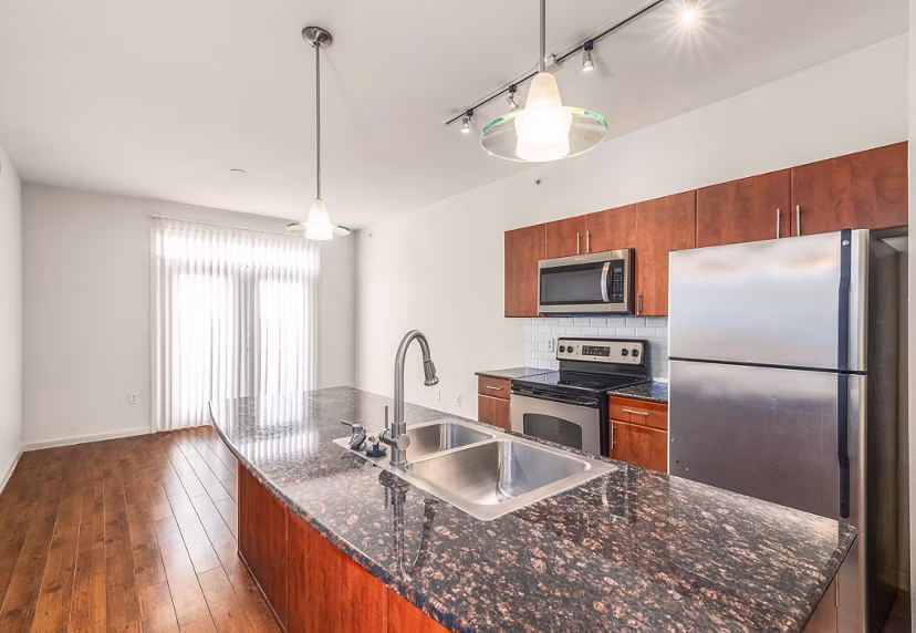 kitchen at Cleo Apartments