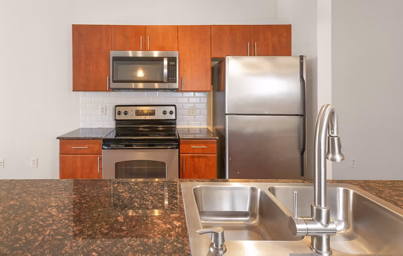 kitchen at Cleo Apartments