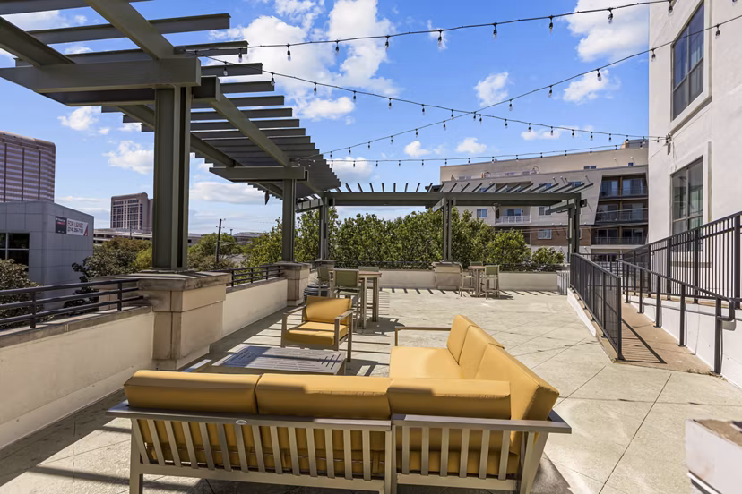 grill area station at Cleo Apartments