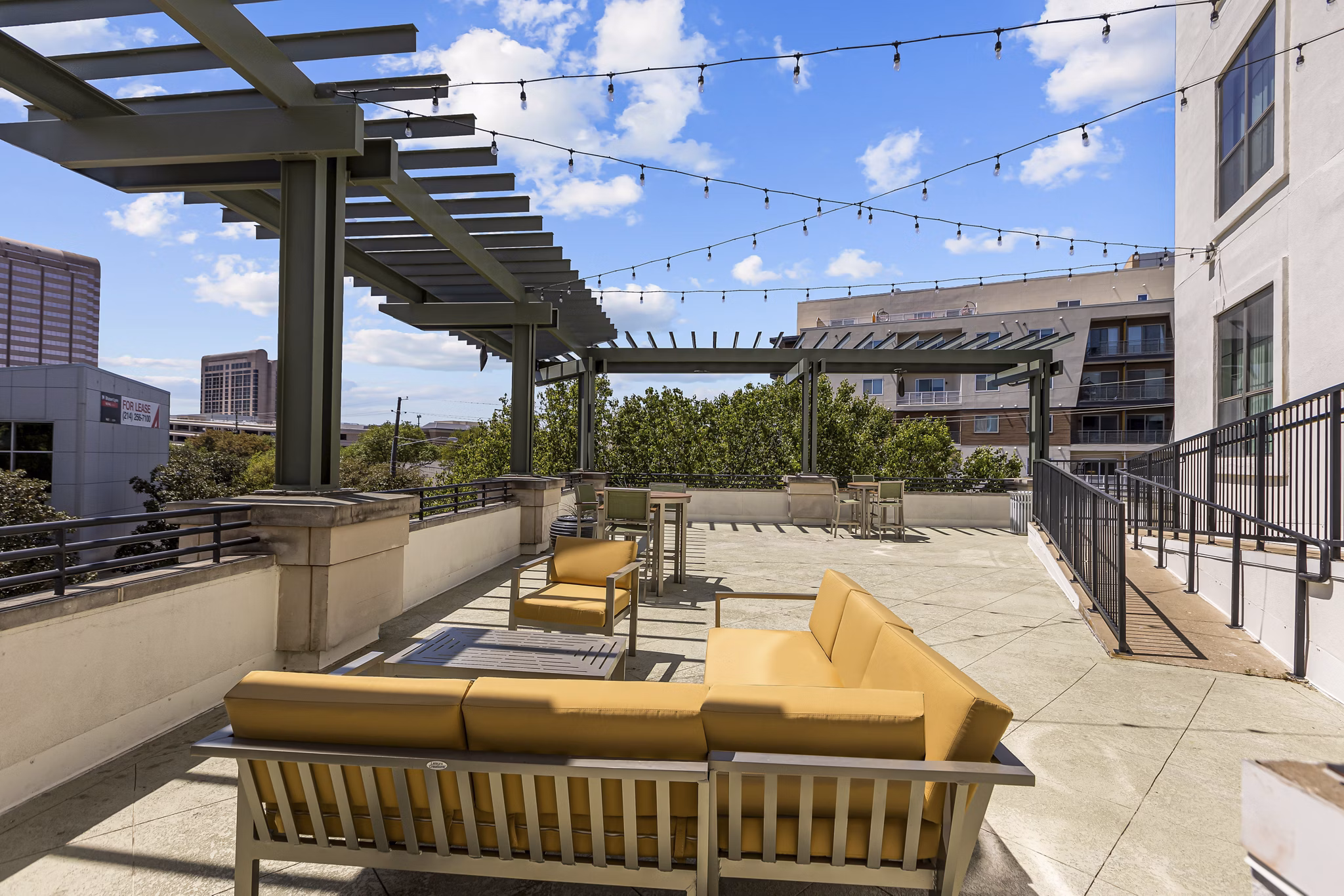 grill area station at Cleo Apartments