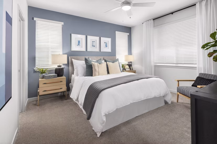 bedroom at Solstice at Fiddyment Ranch Apartments